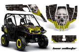 UTV Graphics Kit SXS Decal Sticker Wrap For Can-Am Commander 800 1000 BONES BLACK YELLOW