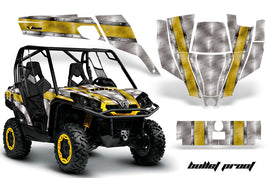 UTV Graphics Kit SXS Decal Sticker Wrap For Can-Am Commander 800 1000 BULLET PROOF YELLOW-atv motorcycle utv parts accessories gear helmets jackets gloves pantsAll Terrain Depot