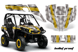 UTV Graphics Kit SXS Decal Sticker Wrap For Can-Am Commander 800 1000 BULLET PROOF YELLOW