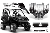 UTV Graphics Kit SXS Decal Sticker Wrap For Can-Am Commander 800 1000 CARBONX BLACK