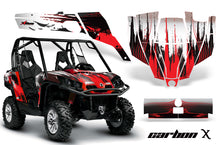 Load image into Gallery viewer, UTV Graphics Kit SXS Decal Sticker Wrap For Can-Am Commander 800 1000 CARBONX RED-atv motorcycle utv parts accessories gear helmets jackets gloves pantsAll Terrain Depot