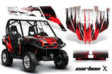 UTV Graphics Kit SXS Decal Sticker Wrap For Can-Am Commander 800 1000 CARBONX RED