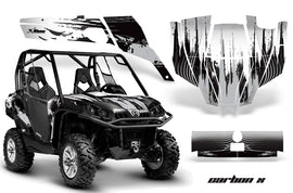 UTV Graphics Kit SXS Decal Sticker Wrap For Can-Am Commander 800 1000 CARBONX SILVER-atv motorcycle utv parts accessories gear helmets jackets gloves pantsAll Terrain Depot