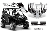 UTV Graphics Kit SXS Decal Sticker Wrap For Can-Am Commander 800 1000 CARBONX SILVER