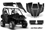 UTV Graphics Kit SXS Decal Sticker Wrap For Can-Am Commander 800 1000 CARBON FIBER BLACK