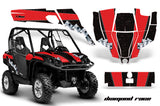 UTV Graphics Kit SXS Decal Sticker Wrap For Can-Am Commander 800 1000 DIAMOND RACE RED BLACK