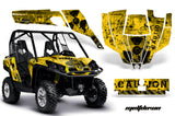 UTV Graphics Kit SXS Decal Sticker Wrap For Can-Am Commander 800 1000 MELTDOWN BLACK YELLOW