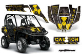 UTV Graphics Kit SXS Decal Sticker Wrap For Can-Am Commander 800 1000 MELTDOWN YELLOW BLACK