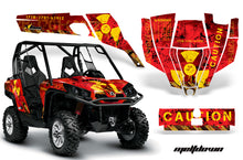 Load image into Gallery viewer, UTV Graphics Kit SXS Decal Sticker Wrap For Can-Am Commander 800 1000 MELTDOWN YELLOW RED-atv motorcycle utv parts accessories gear helmets jackets gloves pantsAll Terrain Depot