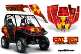 UTV Graphics Kit SXS Decal Sticker Wrap For Can-Am Commander 800 1000 MELTDOWN YELLOW RED