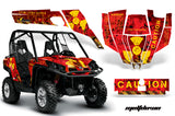 UTV Graphics Kit SXS Decal Sticker Wrap For Can-Am Commander 800 1000 MELTDOWN YELLOW RED