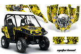 UTV Graphics Kit SXS Decal Sticker Wrap For Can-Am Commander 800 1000 MOTORHEAD YELLOW