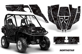 UTV Graphics Kit SXS Decal Sticker Wrap For Can-Am Commander 800 1000 NORTHSTAR SILVER BLACK-atv motorcycle utv parts accessories gear helmets jackets gloves pantsAll Terrain Depot