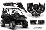 UTV Graphics Kit SXS Decal Sticker Wrap For Can-Am Commander 800 1000 NORTHSTAR SILVER BLACK
