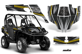 UTV Graphics Kit SXS Decal Sticker Wrap For Can-Am Commander 800 1000 NUKE YELLOW BLACK-atv motorcycle utv parts accessories gear helmets jackets gloves pantsAll Terrain Depot