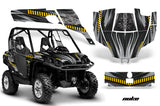 UTV Graphics Kit SXS Decal Sticker Wrap For Can-Am Commander 800 1000 NUKE YELLOW BLACK