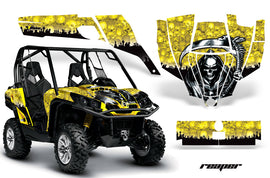 UTV Graphics Kit SXS Decal Sticker Wrap For Can-Am Commander 800 1000 REAPER YELLOW-atv motorcycle utv parts accessories gear helmets jackets gloves pantsAll Terrain Depot
