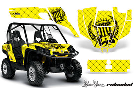 UTV Graphics Kit SXS Decal Sticker Wrap For Can-Am Commander 800 1000 RELOADED BLACK YELLOW-atv motorcycle utv parts accessories gear helmets jackets gloves pantsAll Terrain Depot