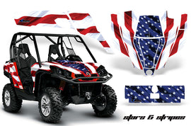 UTV Graphics Kit SXS Decal Sticker Wrap For Can-Am Commander 800 1000 USA FLAG-atv motorcycle utv parts accessories gear helmets jackets gloves pantsAll Terrain Depot