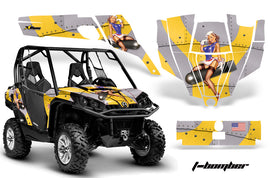 UTV Graphics Kit SXS Decal Sticker Wrap For Can-Am Commander 800 1000 TBOMBER YELLOW-atv motorcycle utv parts accessories gear helmets jackets gloves pantsAll Terrain Depot