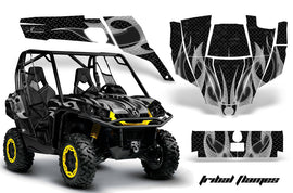 UTV Graphics Kit SXS Decal Sticker Wrap For Can-Am Commander 800 1000 TRIBAL BLACK-atv motorcycle utv parts accessories gear helmets jackets gloves pantsAll Terrain Depot