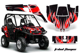 UTV Graphics Kit SXS Decal Sticker Wrap For Can-Am Commander 800 1000 TRIBAL RED BLACK