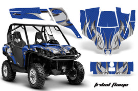 UTV Graphics Kit SXS Decal Sticker Wrap For Can-Am Commander 800 1000 TRIBAL SILVER BLUE-atv motorcycle utv parts accessories gear helmets jackets gloves pantsAll Terrain Depot