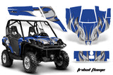 UTV Graphics Kit SXS Decal Sticker Wrap For Can-Am Commander 800 1000 TRIBAL SILVER BLUE