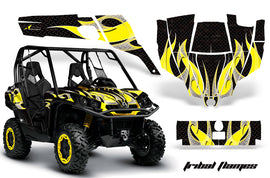 UTV Graphics Kit SXS Decal Sticker Wrap For Can-Am Commander 800 1000 TRIBAL YELLOW BLACK-atv motorcycle utv parts accessories gear helmets jackets gloves pantsAll Terrain Depot
