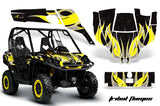 UTV Graphics Kit SXS Decal Sticker Wrap For Can-Am Commander 800 1000 TRIBAL YELLOW BLACK