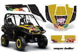 UTV Graphics Kit SXS Decal Sticker Wrap For Can-Am Commander 800 1000 VEGAS BLACK YELLOW
