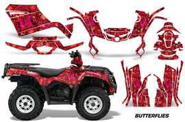 ATV Graphics Kit Decal Sticker Wrap For Can-Am Outlander 400 2009-2014 BUTTERFLEIS PINK RED-atv motorcycle utv parts accessories gear helmets jackets gloves pantsAll Terrain Depot