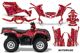 ATV Graphics Kit Decal Sticker Wrap For Can-Am Outlander 400 2009-2014 BUTTERFLEIS PINK RED