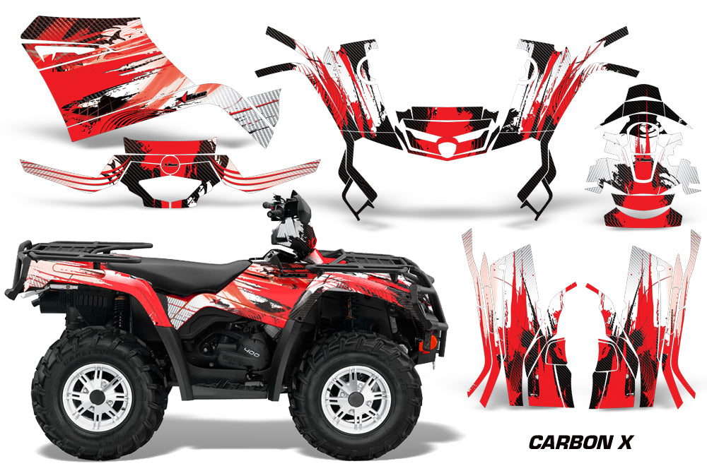 ATV Graphics Kit Decal Sticker Wrap For Can-Am Outlander 400 2009-2014 CARBONX RED-atv motorcycle utv parts accessories gear helmets jackets gloves pantsAll Terrain Depot