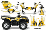 ATV Graphics Kit Decal Sticker Wrap For Can-Am Outlander 400 2009-2014 CARBONX YELLOW