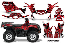 Load image into Gallery viewer, ATV Graphics Kit Decal Sticker Wrap For Can-Am Outlander 400 2009-2014 CONSPIRACY RED-atv motorcycle utv parts accessories gear helmets jackets gloves pantsAll Terrain Depot