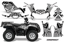Load image into Gallery viewer, ATV Graphics Kit Decal Sticker Wrap For Can-Am Outlander 400 2009-2014 CONSPIRACY WHITE-atv motorcycle utv parts accessories gear helmets jackets gloves pantsAll Terrain Depot