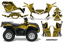 Load image into Gallery viewer, ATV Graphics Kit Decal Sticker Wrap For Can-Am Outlander 400 2009-2014 CONSPIRACY YELLOW-atv motorcycle utv parts accessories gear helmets jackets gloves pantsAll Terrain Depot