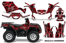 Load image into Gallery viewer, ATV Graphics Kit Decal Sticker Wrap For Can-Am Outlander 400 2009-2014 HISH RED-atv motorcycle utv parts accessories gear helmets jackets gloves pantsAll Terrain Depot