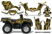 Load image into Gallery viewer, ATV Graphics Kit Decal Sticker Wrap For Can-Am Outlander 400 2009-2014 HISH YELLOW-atv motorcycle utv parts accessories gear helmets jackets gloves pantsAll Terrain Depot