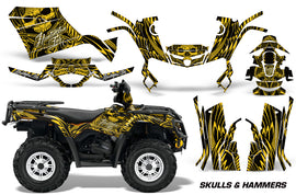 ATV Graphics Kit Decal Sticker Wrap For Can-Am Outlander 400 2009-2014 HISH YELLOW-atv motorcycle utv parts accessories gear helmets jackets gloves pantsAll Terrain Depot
