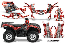 Load image into Gallery viewer, ATV Graphics Kit Decal Sticker Wrap For Can-Am Outlander 400 2009-2014 HATTER RED SILVER-atv motorcycle utv parts accessories gear helmets jackets gloves pantsAll Terrain Depot