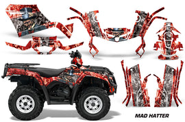 ATV Graphics Kit Decal Sticker Wrap For Can-Am Outlander 400 2009-2014 HATTER RED SILVER-atv motorcycle utv parts accessories gear helmets jackets gloves pantsAll Terrain Depot