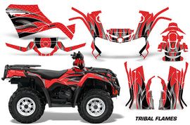 ATV Graphics Kit Decal Sticker Wrap For Can-Am Outlander 400 2009-2014 TRIBAL BLACK RED-atv motorcycle utv parts accessories gear helmets jackets gloves pantsAll Terrain Depot