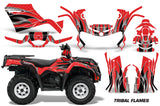 ATV Graphics Kit Decal Sticker Wrap For Can-Am Outlander 400 2009-2014 TRIBAL BLACK RED