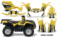 Load image into Gallery viewer, ATV Graphics Kit Decal Sticker Wrap For Can-Am Outlander 400 2009-2014 TRIBAL YELLOW BLACK-atv motorcycle utv parts accessories gear helmets jackets gloves pantsAll Terrain Depot