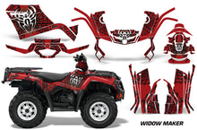 Load image into Gallery viewer, ATV Graphics Kit Decal Sticker Wrap For Can-Am Outlander 400 2009-2014 WIDOW BLACK RED-atv motorcycle utv parts accessories gear helmets jackets gloves pantsAll Terrain Depot