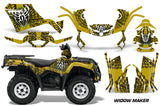 ATV Graphics Kit Decal Sticker Wrap For Can-Am Outlander 400 2009-2014 WIDOW BLACK YELLOW