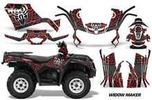 Load image into Gallery viewer, ATV Graphics Kit Decal Sticker Wrap For Can-Am Outlander 400 2009-2014 WIDOW RED BLACK-atv motorcycle utv parts accessories gear helmets jackets gloves pantsAll Terrain Depot