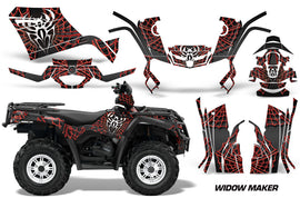 ATV Graphics Kit Decal Sticker Wrap For Can-Am Outlander 400 2009-2014 WIDOW RED BLACK-atv motorcycle utv parts accessories gear helmets jackets gloves pantsAll Terrain Depot